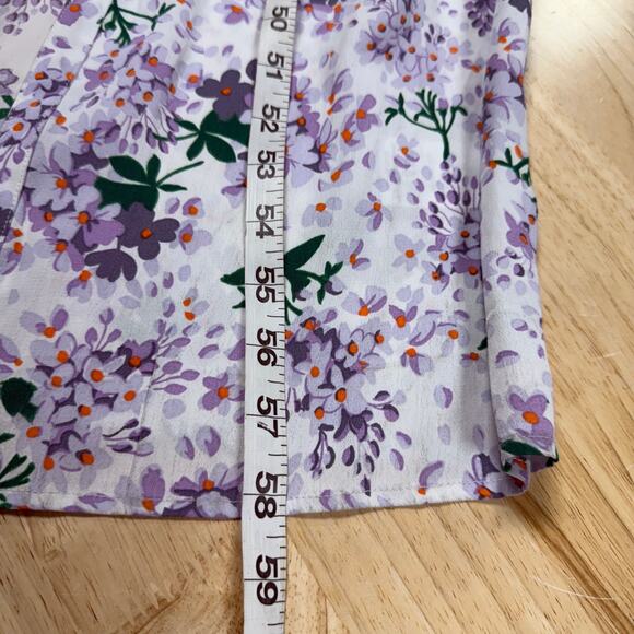 byTiMo Summer Floral Print Button Front Maxi Dress Size XS Project Piece Upcycle - Picture 9 of 11